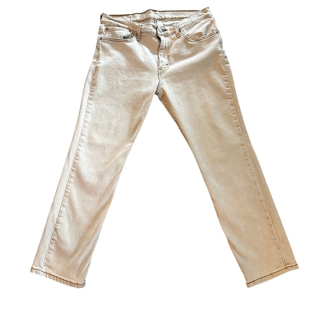 Levis 511‎ Slim Fit Jeans  Khaki Tan Light Brown Stretch Denim Mens 36x30